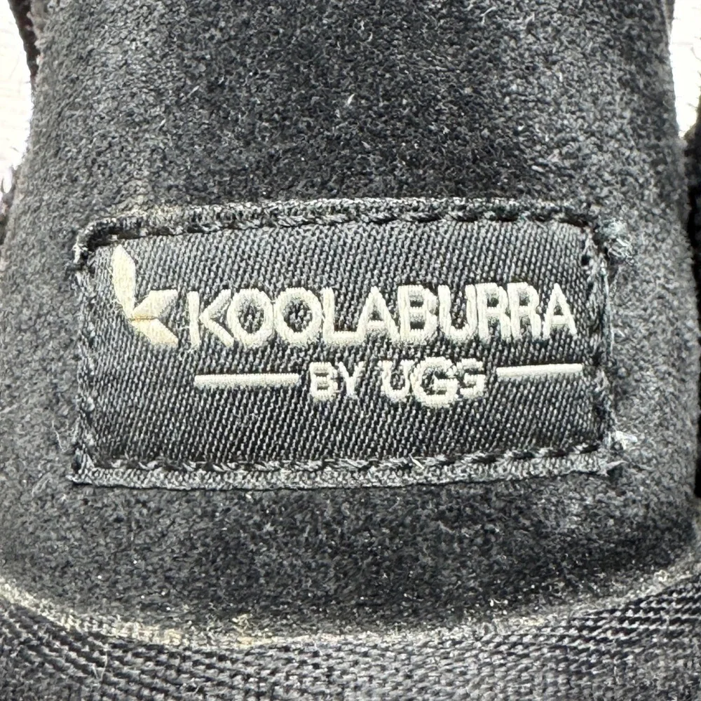 Koolaburra by UGG‎ Toddler Kids Black Suede Leather Winter Ankle Boots Size 12